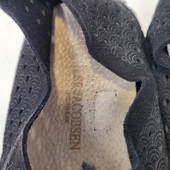 Ilse Jacobsen Women Tulip Black Leather Slip On Comfort Shoe Flat Size 36 US 5.5 - Picture 4 of 9